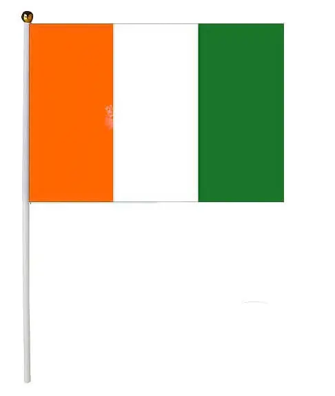 Bandera de Costa de Marfil 30x45cm con varita