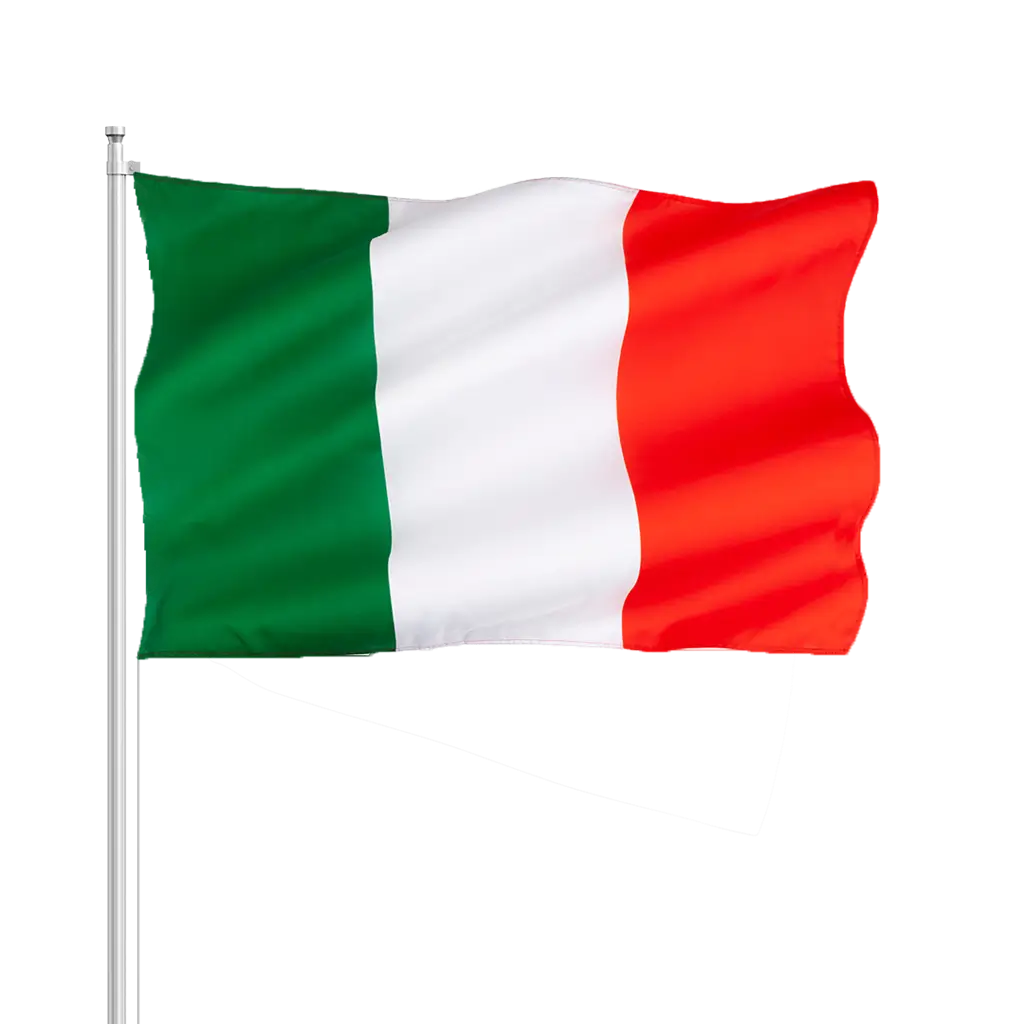 Bandera de Italia 30x45cm con varita