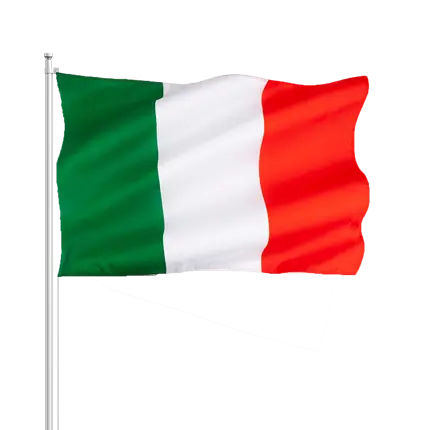 Bandera de Italia 30x45cm con varita