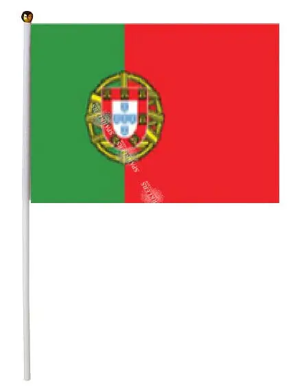 Paquete de 12 banderas Portugal 15x22cm