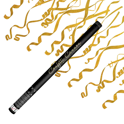 Pistolas de confeti 80 CM Streamer Gold