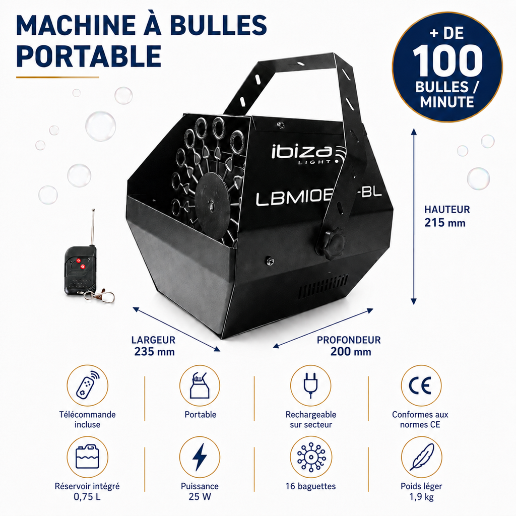 machine a bulle portable rechargeable