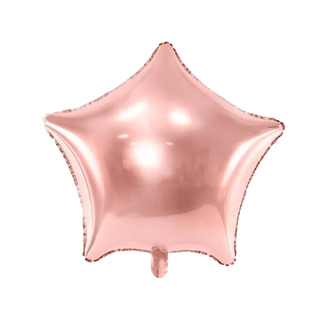 Globo estelar metálico de oro rosa de 48 cm.