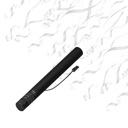 Pistola eléctrica de confeti Streamer blanco 50 cm