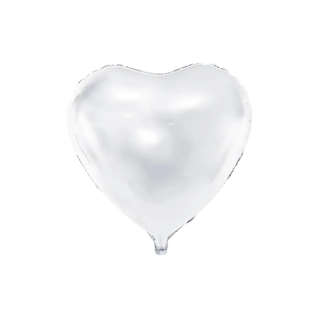 Corazón de Globo Blanco Metálico 61cm