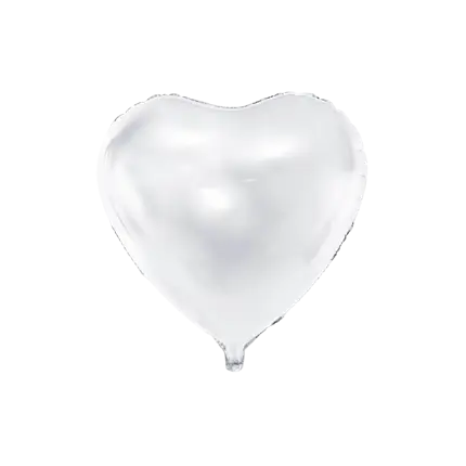 Corazón de Globo Blanco Metálico 61cm