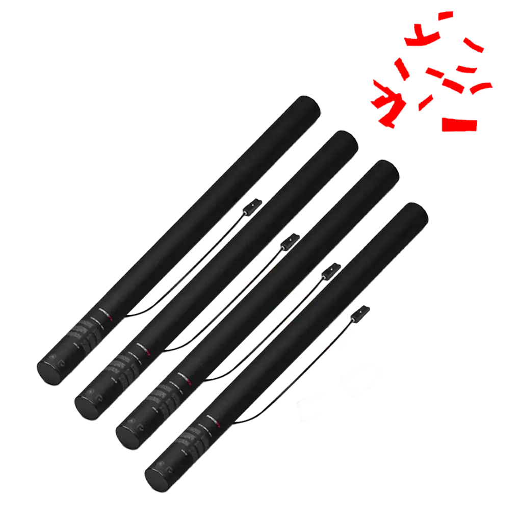 Pistola eléctrica de confeti roja de 80 cm