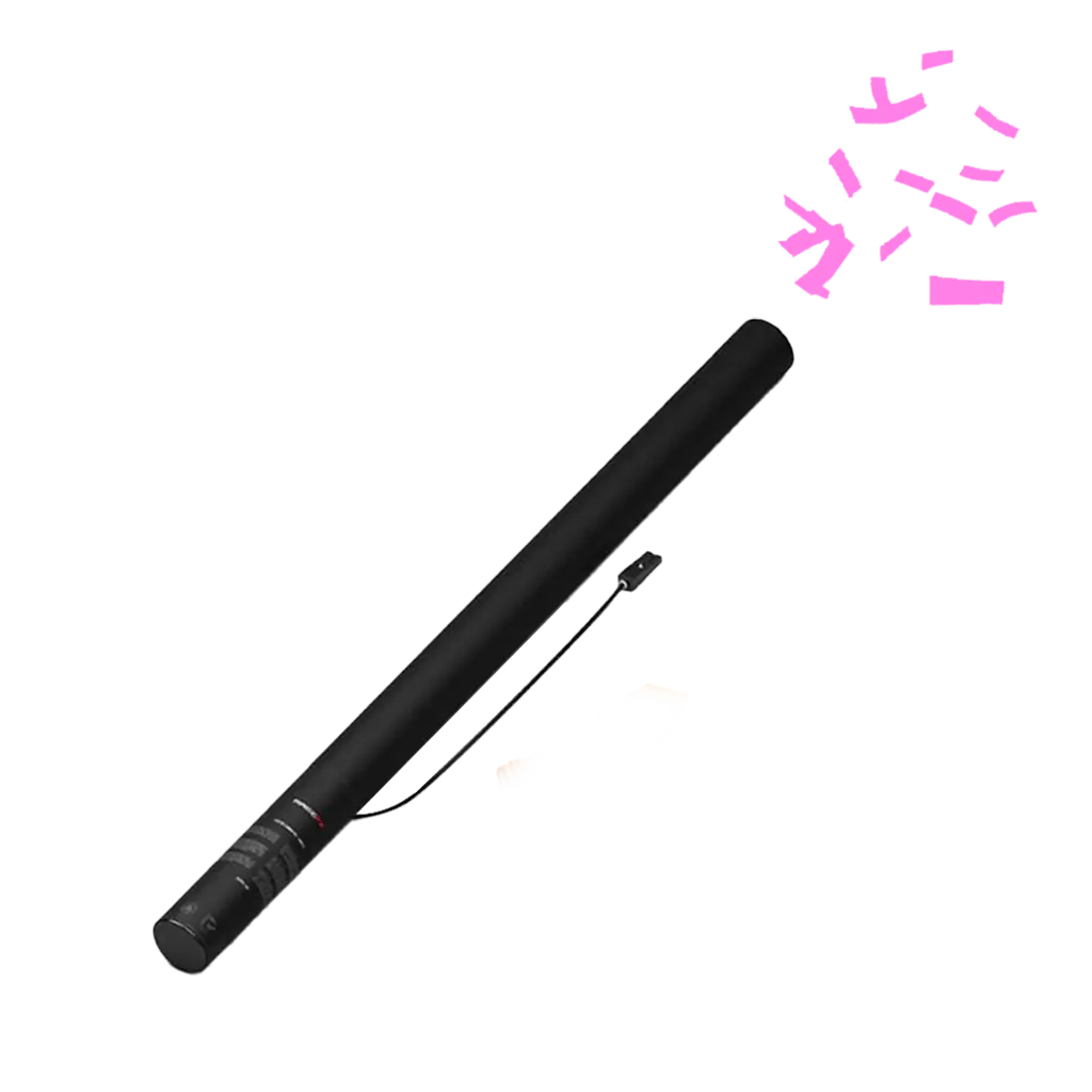 Pistola eléctrica de confeti rosa de 80 cm