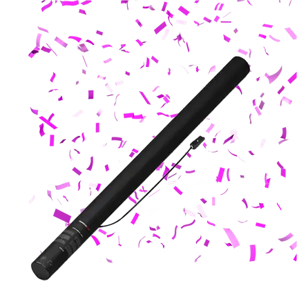 Pistola eléctrica de confeti rosa de 80 cm