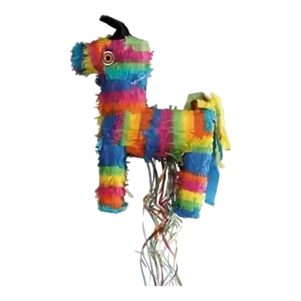 PIÑATA BURRO ARCOÍRIS