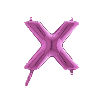 Letra del Globo X Rosa - 35cm