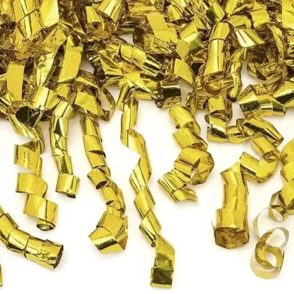 Cañones de confeti de 40 cm Streamer de oro