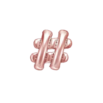 Globo de oro rosa de 35 cm.