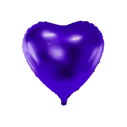 Corazón Globo Violeta metálico 45cm