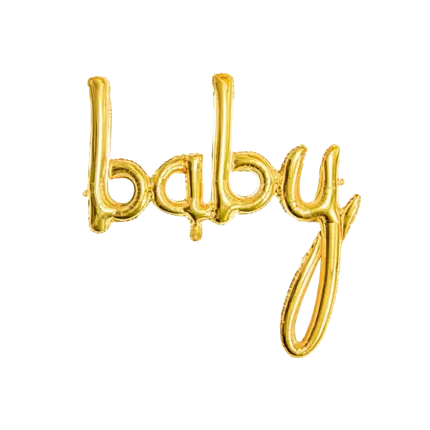 Globo de metal Baby Gold 73x75cm