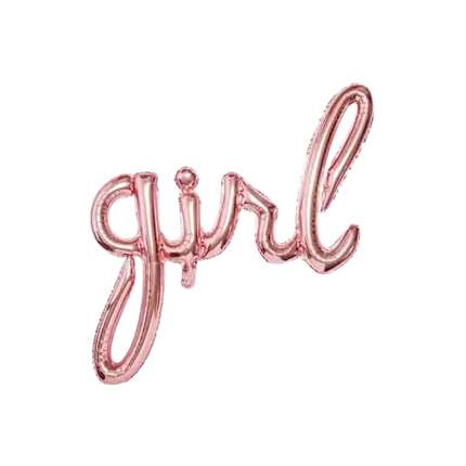 Globo de oro rosa para chicas 77x70cm