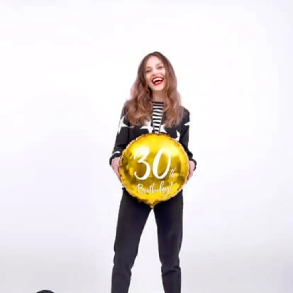 Bola de oro del 30º cumpleaños ø45cm
