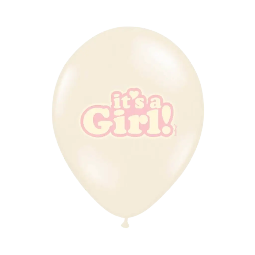 Paquete de 6 globos de mezcla "It's a Girl"