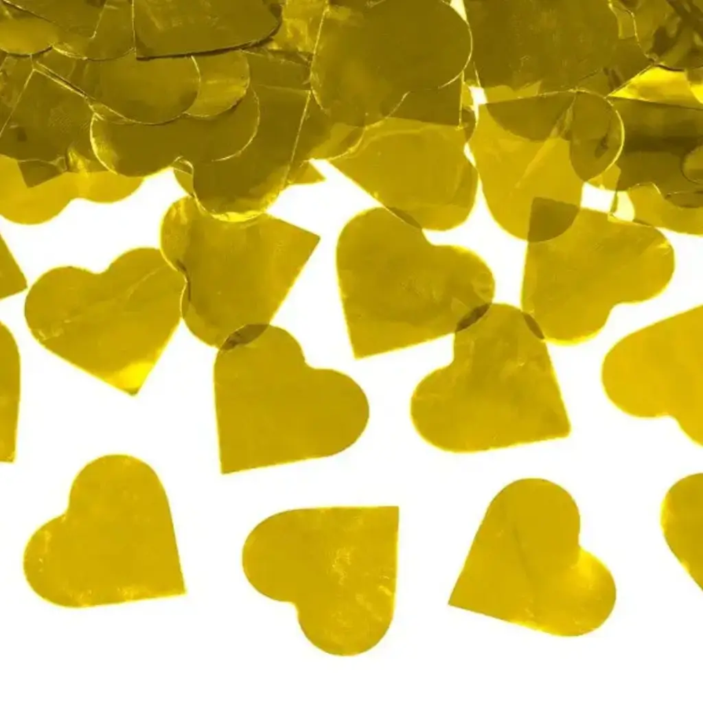 El corazón de oro metálico de 60 cm. de Canon confettis