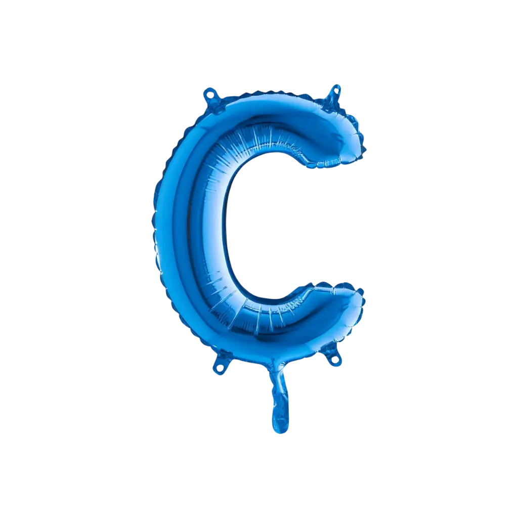 Letra del globo C Azul - 35cm