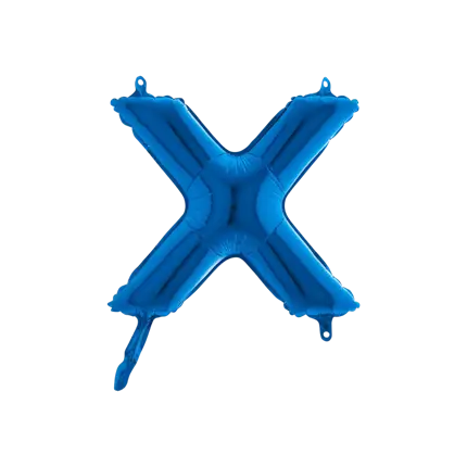 Letra del Globo X Azul - 35cm