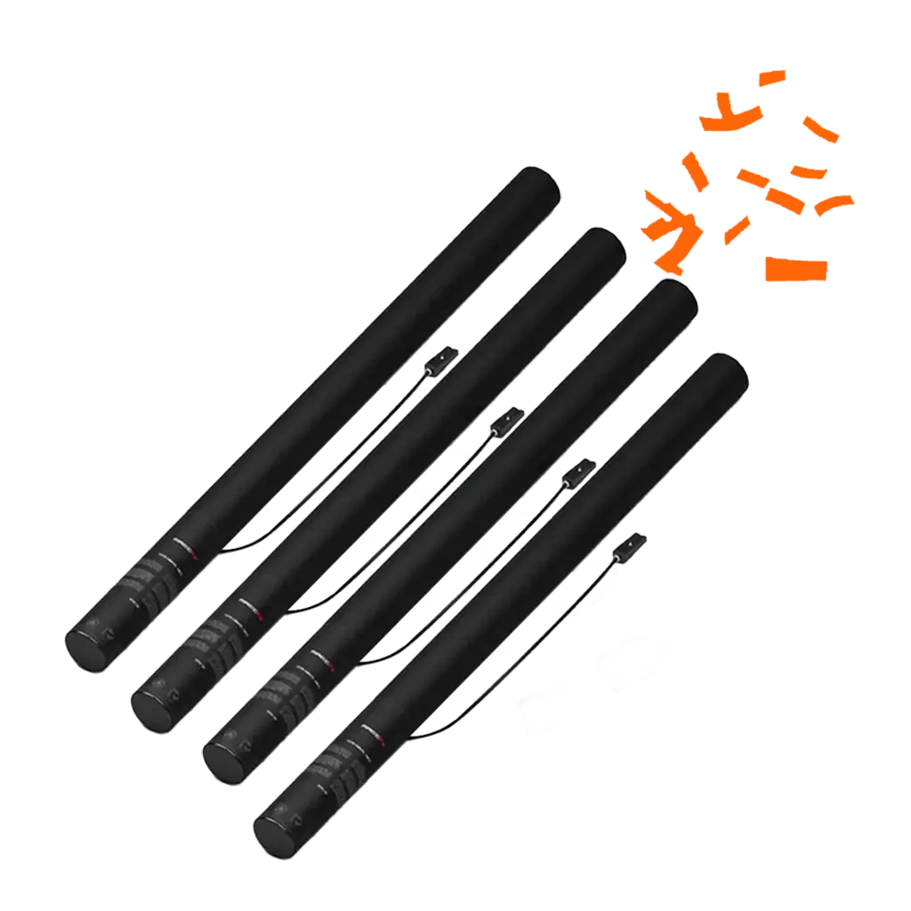 Pistola eléctrica de confeti naranja de 80 cm