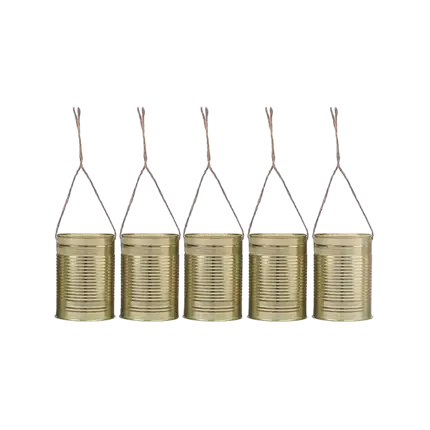 Juego de 5 cajas decorativas de oro