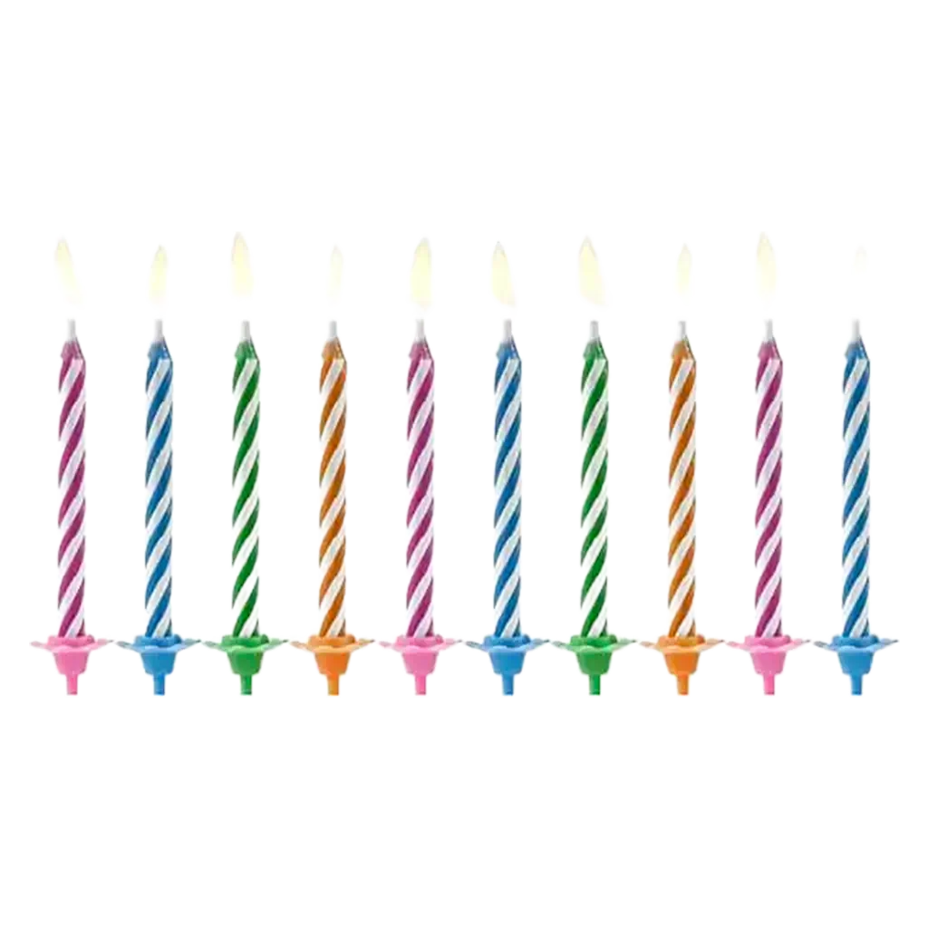 10 velas de cumpleaños mixtas "Magic" (6cm)