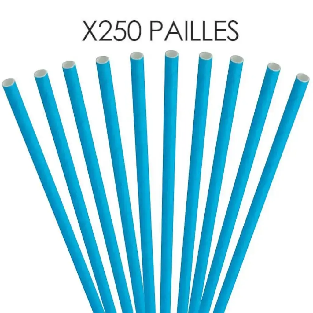 Papel azul paja 20cm /ø6mm (250 pcs)