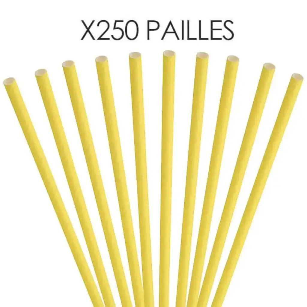 Papel de paja amarillo 20cm /ø6mm (250 piezas)