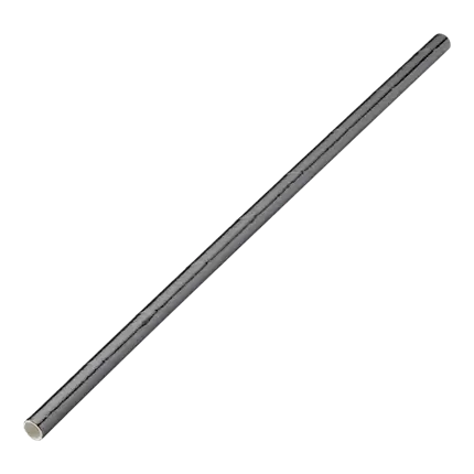 Papel de paja negro metálico 20cm /ø6mm (250 pcs)
