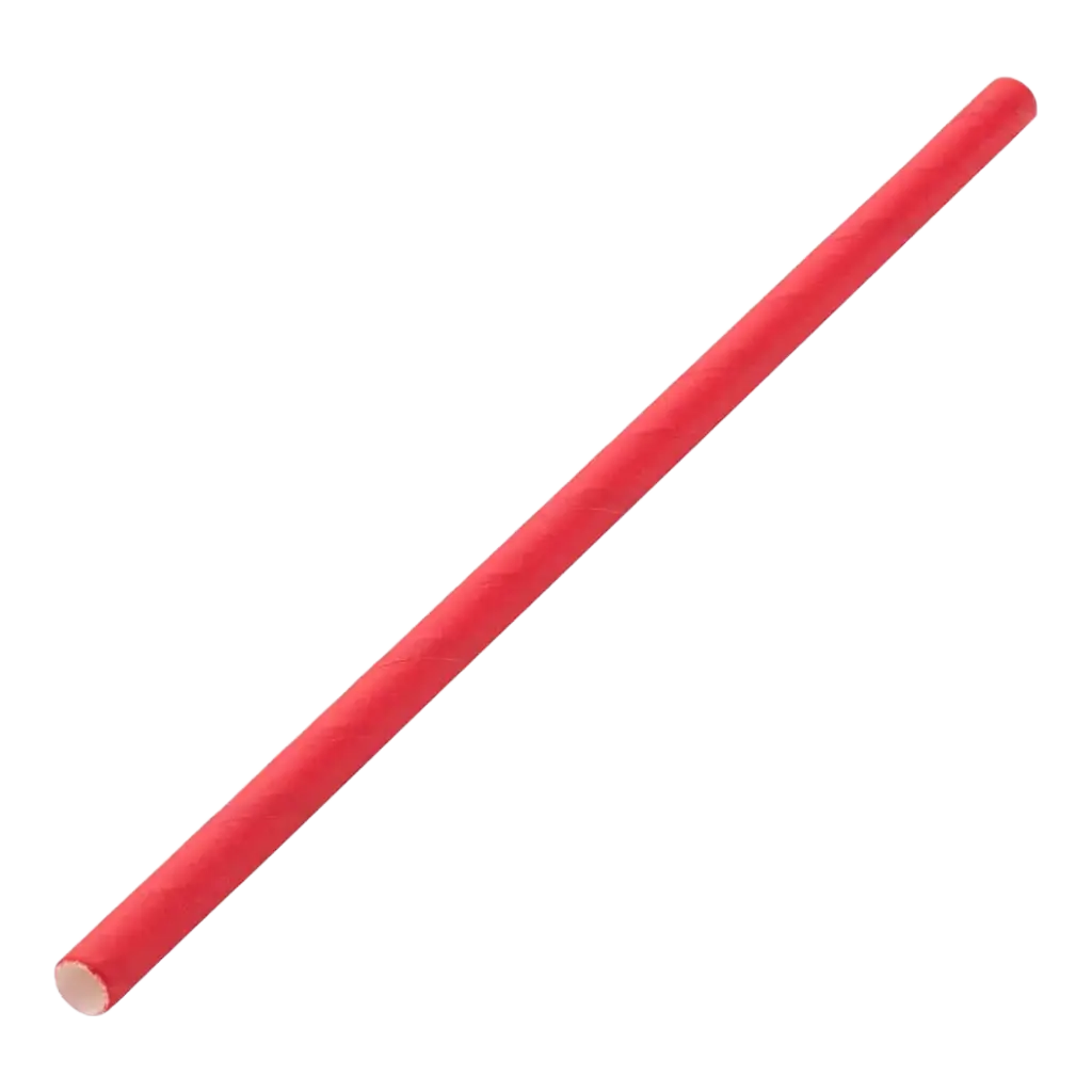 Paja de papel rojo 14cm /ø5mm (250 piezas)