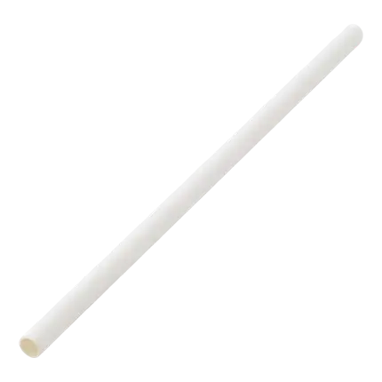 Paja de papel blanco 14cm /ø5mm (250 piezas)