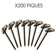 Pájaro carpintero de bambú negro con forma de nudo de 6 cm (200 piezas)