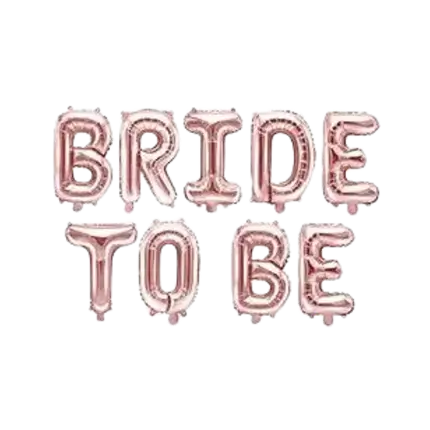 La novia del globo será de oro rosa de 340x35 cm.