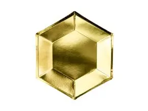Plato de papel espejo dorado (Juego de 6)