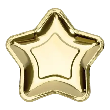 Plato de papel Gold Star (Juego de 6)