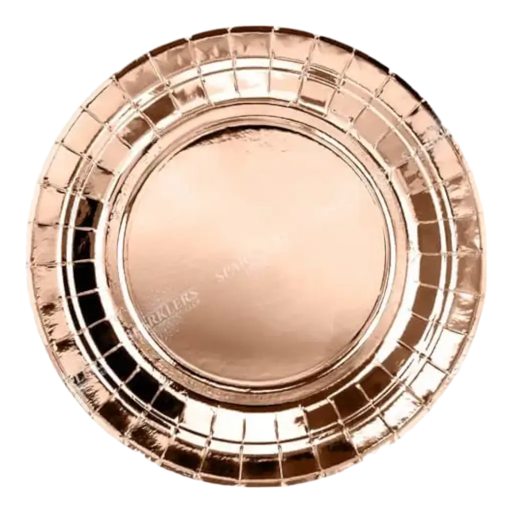 Plato redondo de oro rosa ø18cm (Set de 6)