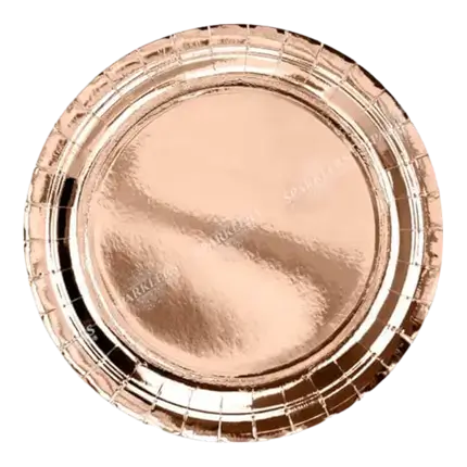 Plato redondo de oro rosa ø23cm (Set de 6)