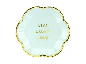Plato de papel Live Laugh Love (Set de 6)