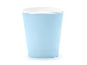 Vaso de papel azul claro 18cl (Set de 6)
