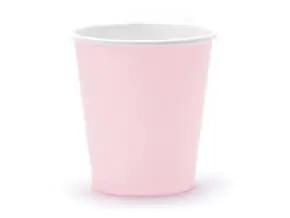 Vaso de papel rosa claro de 18 cl. (Juego de 6)