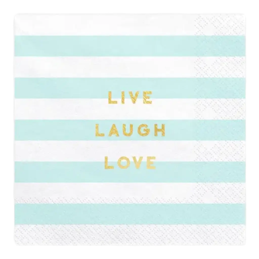 Toalla de papel Live Laugh Love (Set de 20)