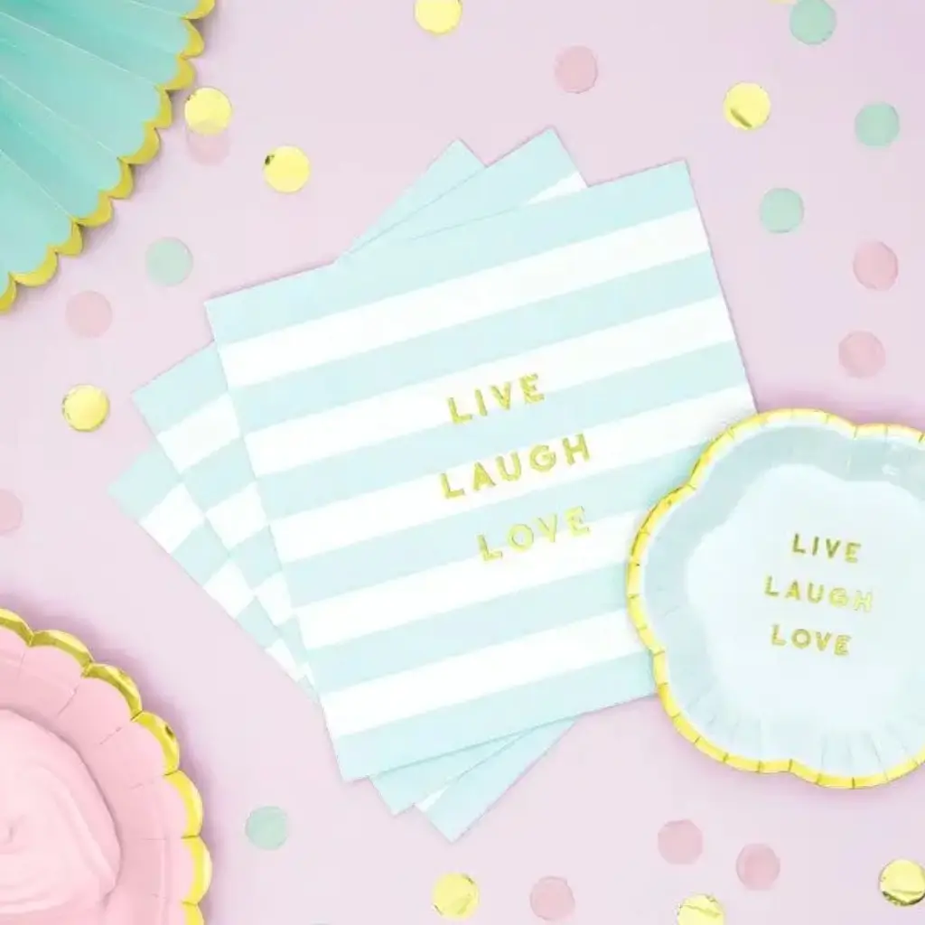 Toalla de papel Live Laugh Love (Set de 20)