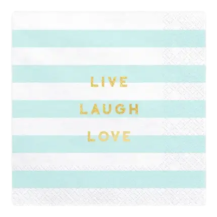 Toalla de papel Live Laugh Love (Set de 20)