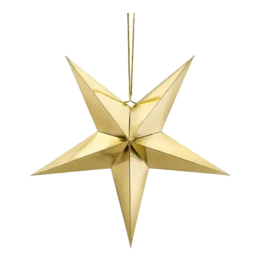 Estrella de papel ORO 45cm