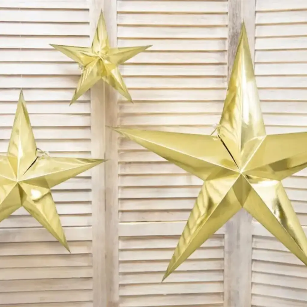 Estrella de papel ORO 45cm