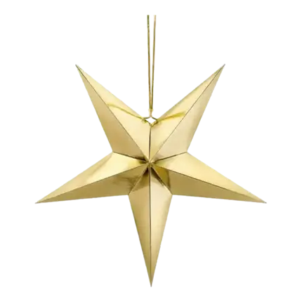 Estrella de papel ORO 45cm