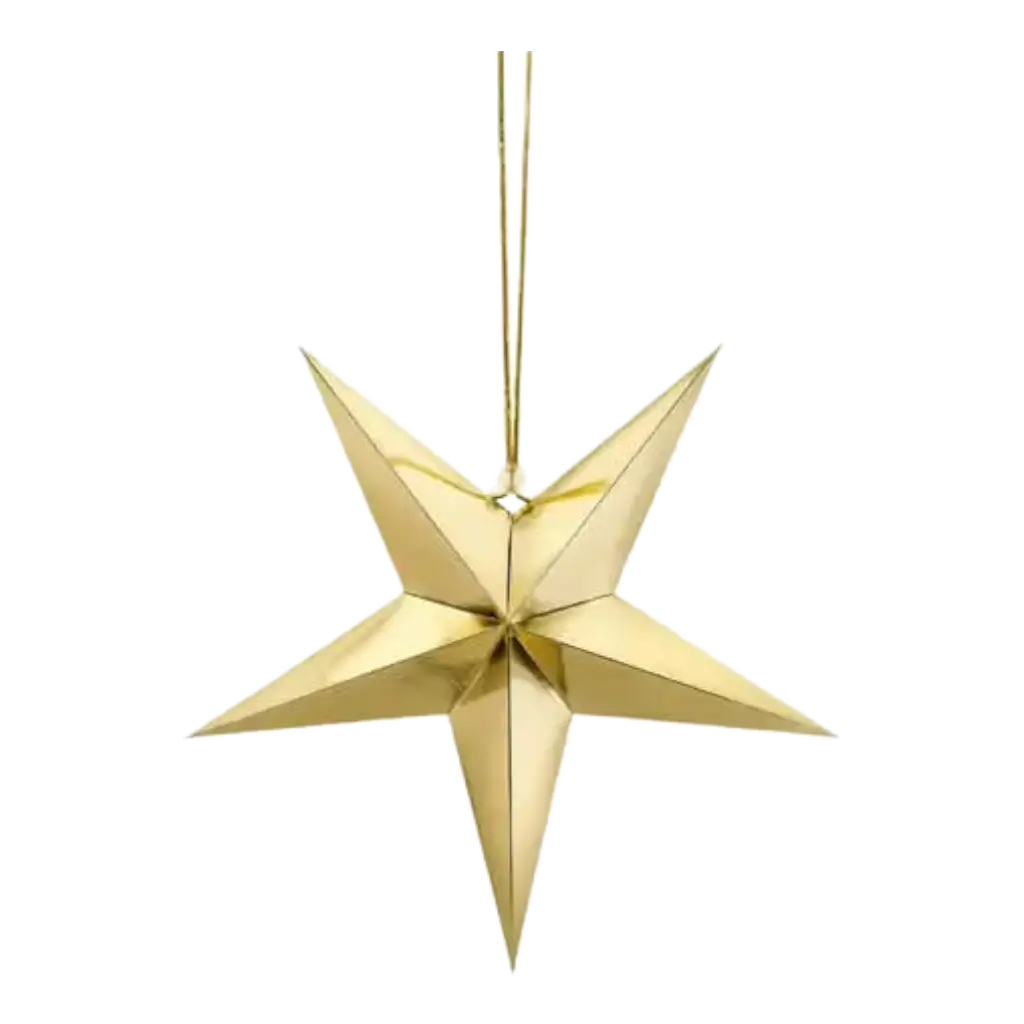 Estrella de papel ORO 30cm