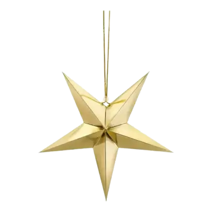 Estrella de papel ORO 30cm